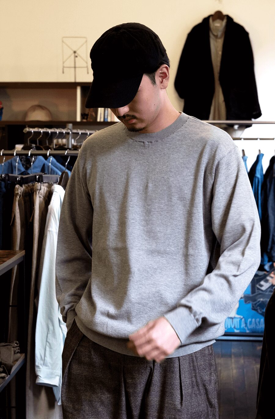 yonetomi NEW BASIC HIGH TWIST COTTON KNIT P/O | 大阪心斎橋のメンズ