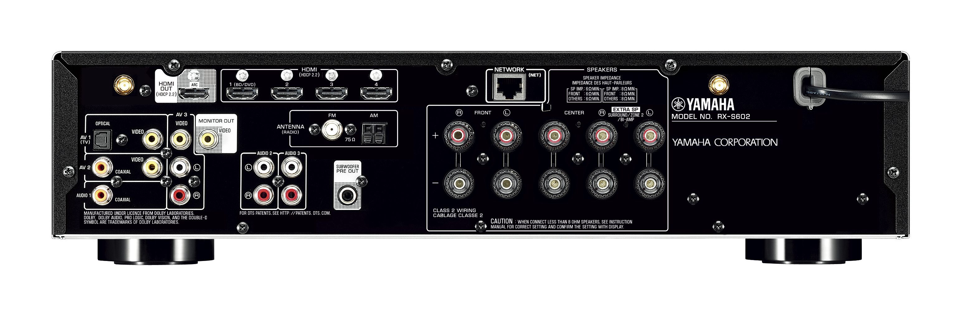RX-S602 - Specs - AV Receivers - Home Audio - Products - Yamaha USA