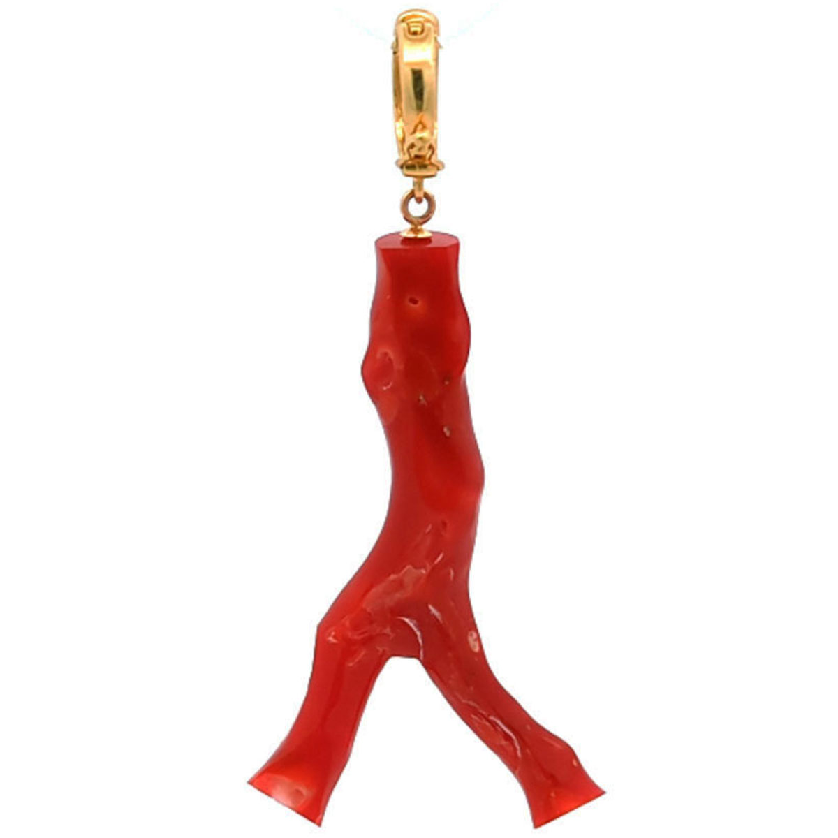 K18YG 高知県産赤珊瑚 枝ペンダントトップ#1 | かぜとゆきオンライン