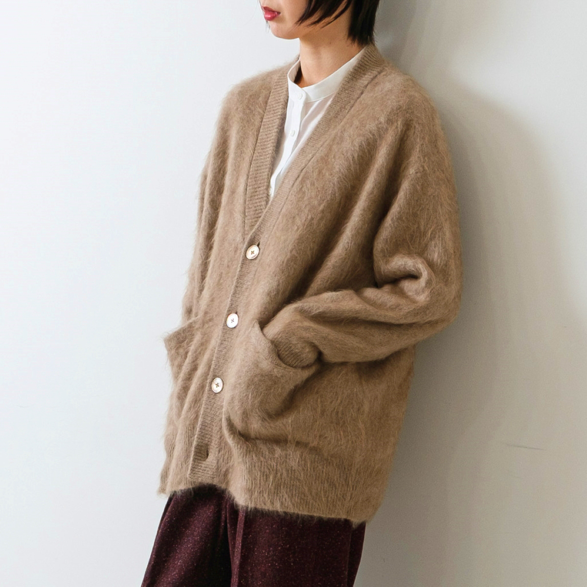 カシミコファーカシミヤカーディガン | かぜとゆきオンラインショップ