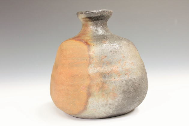 名工 中村六郎 窯変備前焼 茶碗 共箱 本物保証 未使用品 金重陶陽