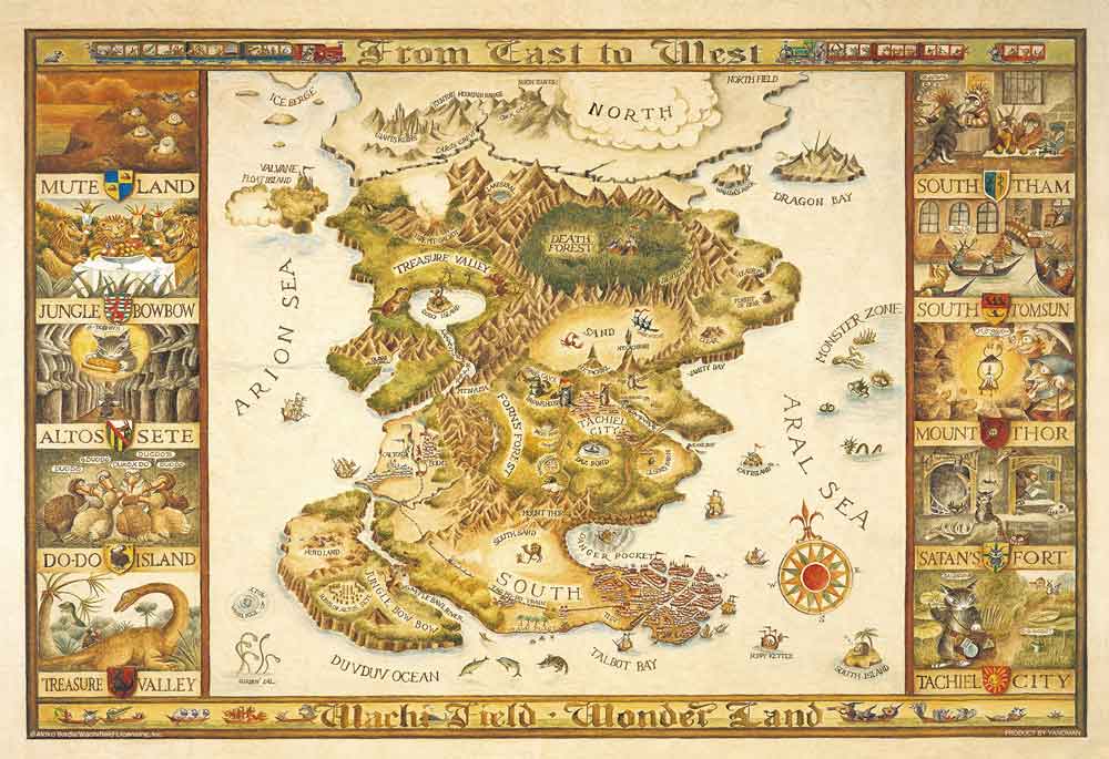 コンパクトピースパズル わちふぃーるどの地図 / ジグソーパズル