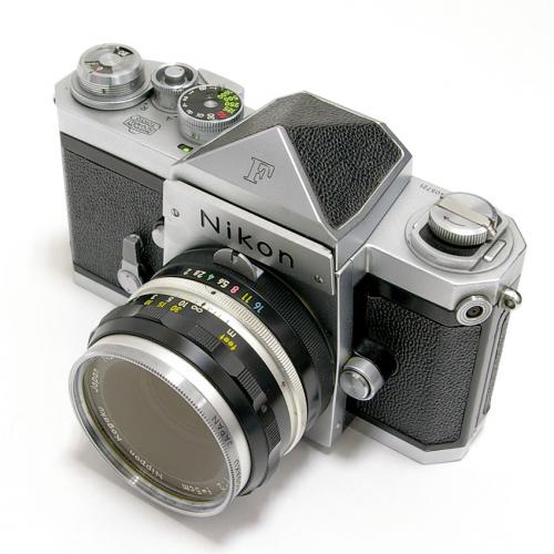 販売済み 中古 ニコン F アイレベル シルバー 初期型 5cm F2 セット