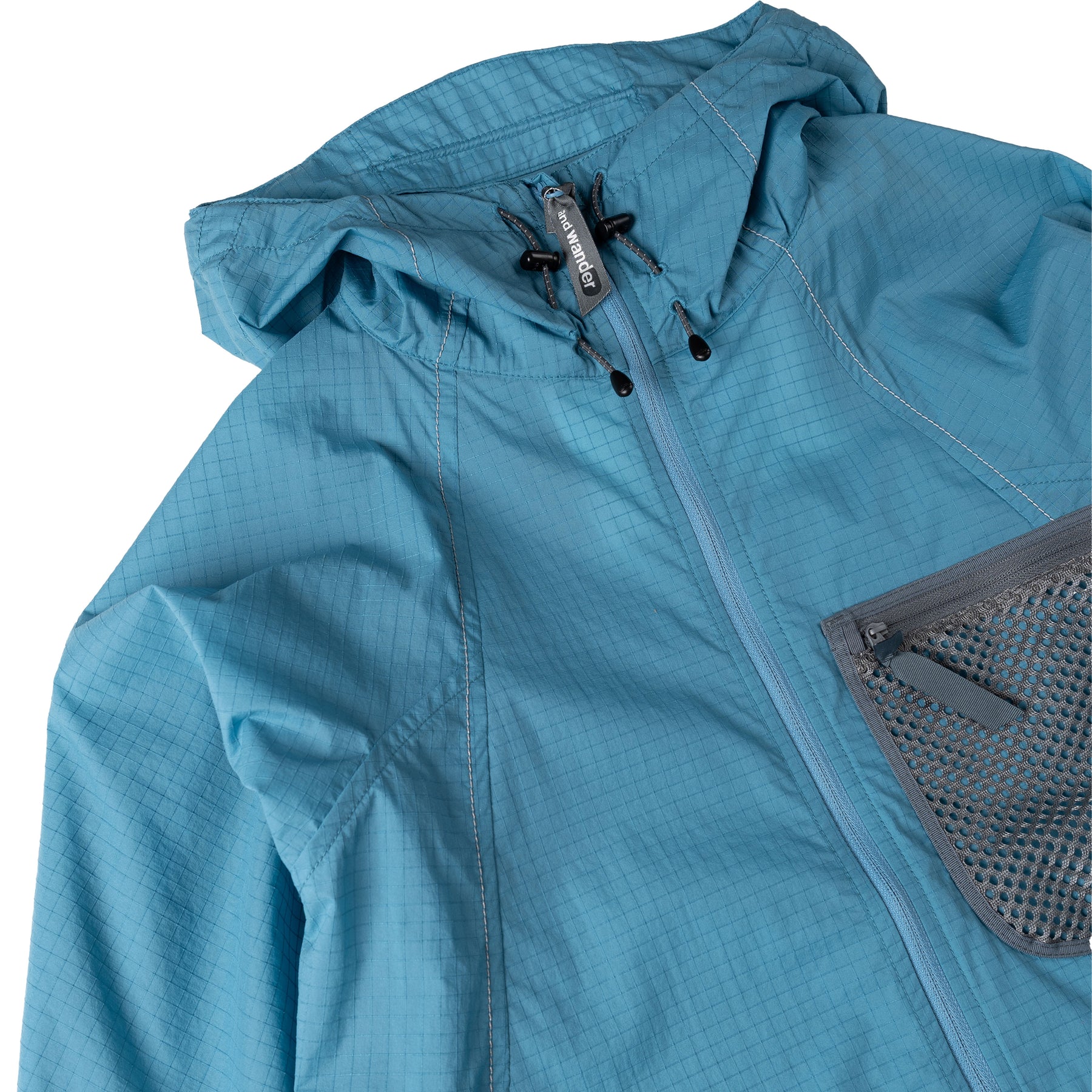 And Wander Breath Rip Hoodie Light Blue | Yards Store