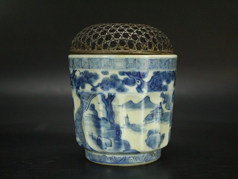 中国美術 青花 祥瑞 時代 香炉 銀火屋 47g 唐物 香道具(YB599) | 京都