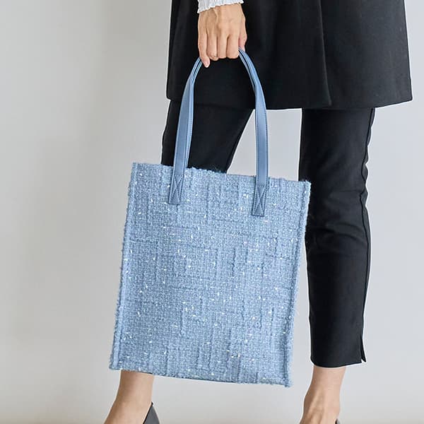 ツイードトートバッグ(ネイビー)｜SALE（ファッション）｜料理家 栗原