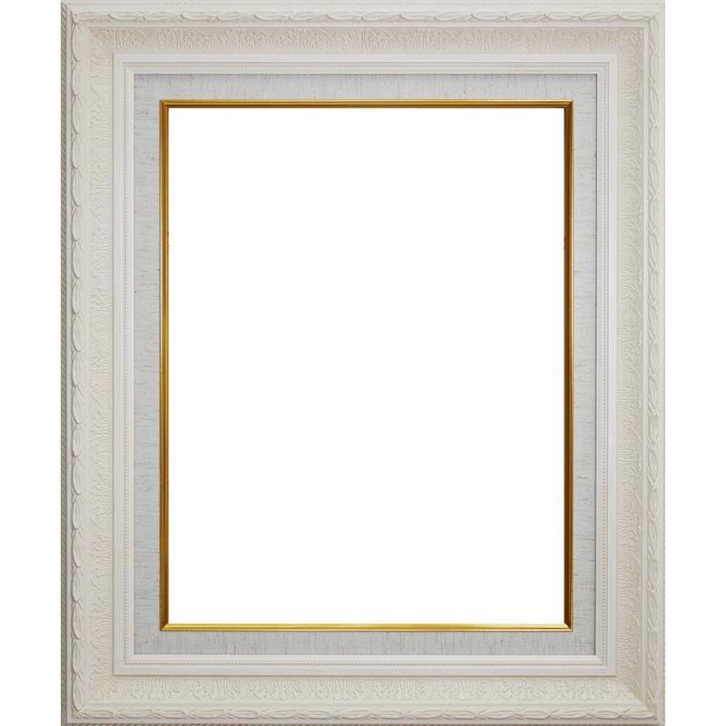 油彩額 5524 ホワイト F8 (455×380mm) アクリル付き | ゆめ画材