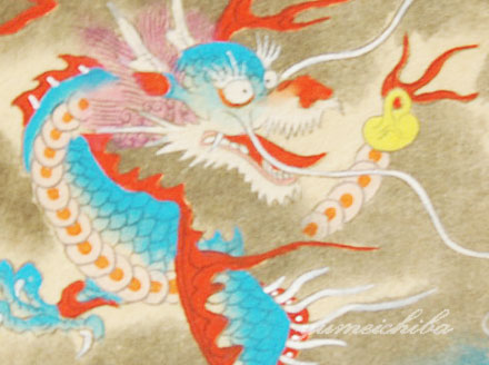 韓国壁掛け民画(龍の図) 縦長小 壁飾り・額・民画・版画 夢市場本店