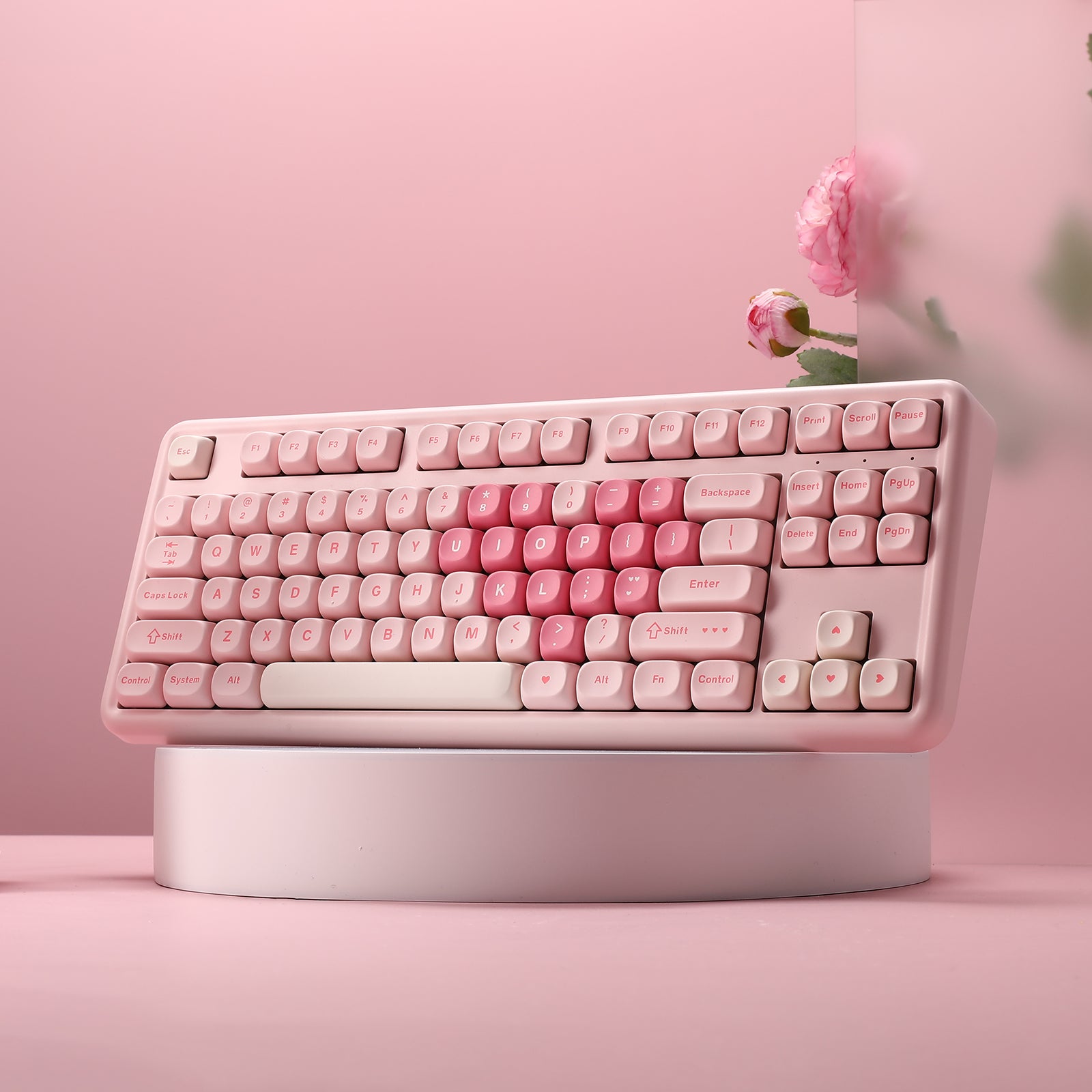 YUNZII B87 Pink QMK/VIA Custom Mechanical Keyboard – YUNZII KEYBOARD