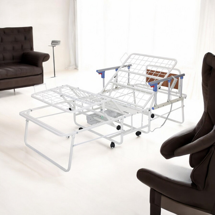 AZKA DF01 Dual Motorlu Korkuluklu Katlanabilir Hasta Yatağı - Zmedikal