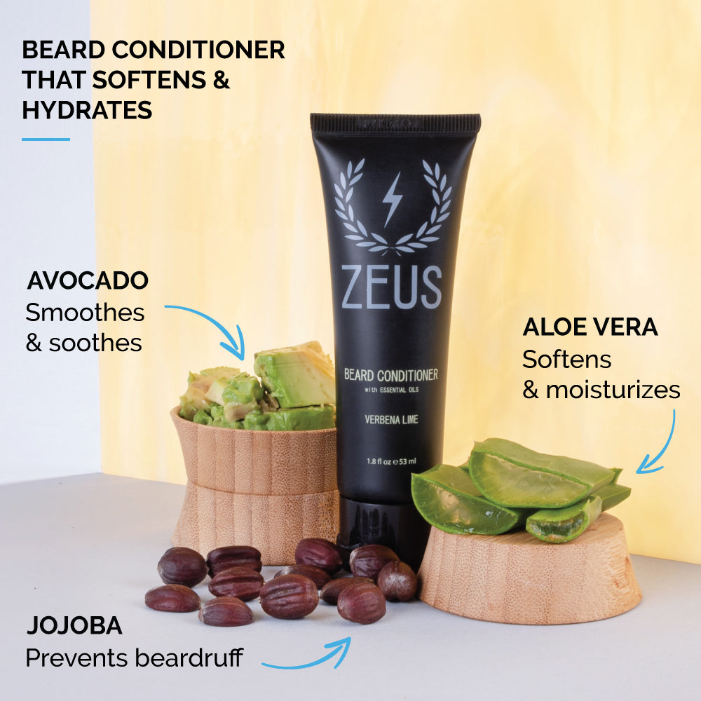 Travel Beard Shampoo and Conditioner Set, 2 fl oz | Zeus
