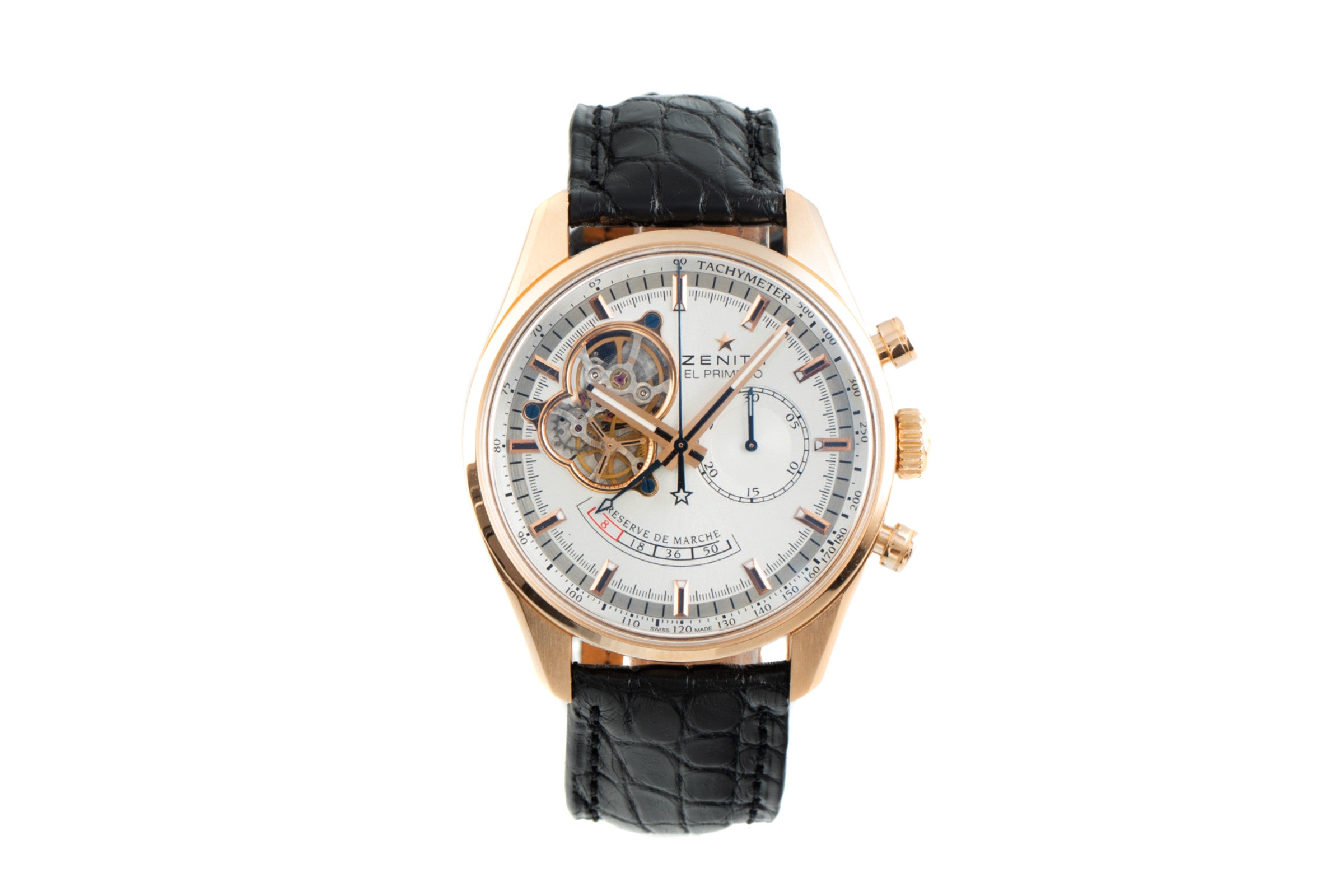 Zenith El Primero chronograph 18 ct red gold automatic Kal. 4021