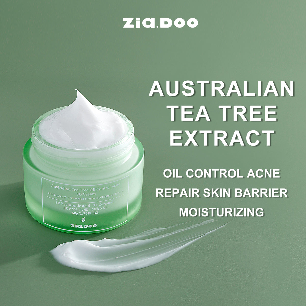 ZIA.DOO AUSTRALIAN TEA TREE OIL CONTROL ACNE 8D CREAM | ziadoo