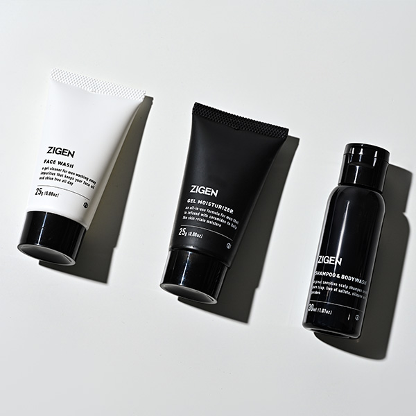 トラベルセット (洗顔料+保湿ジェル+スカルプシャンプー) | ZIGEN