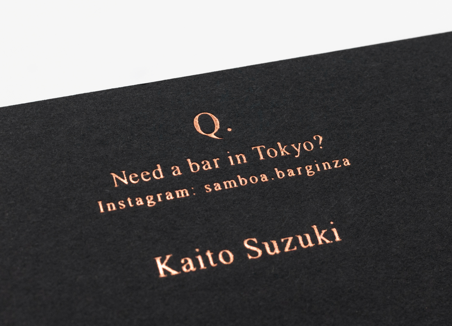 GAファイル（ブラック）を使用した箔押し名刺のご紹介です。 | 箔押し