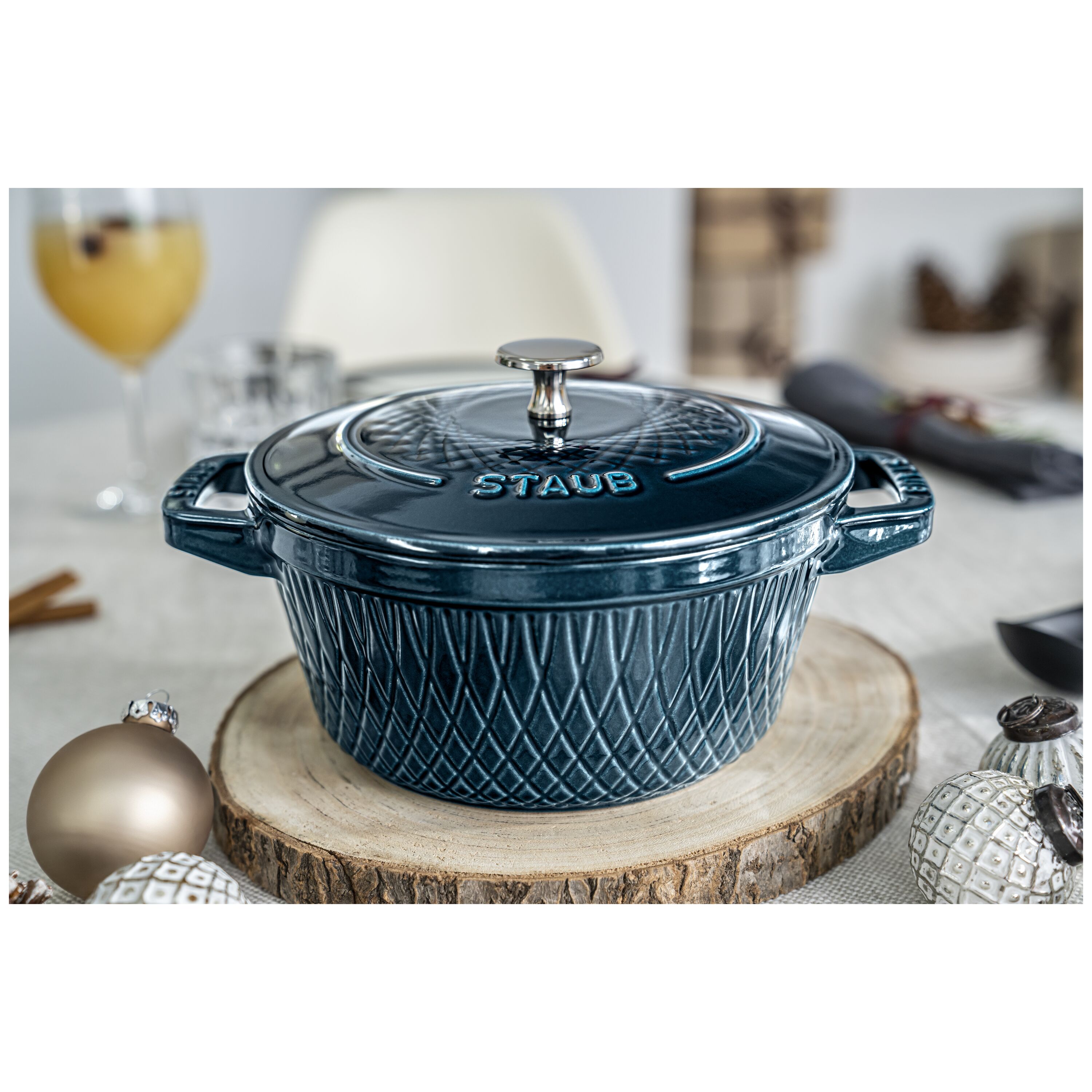 staub ココットラウンド ラメール 20cm ストウブ 鋳物ホーロー鍋