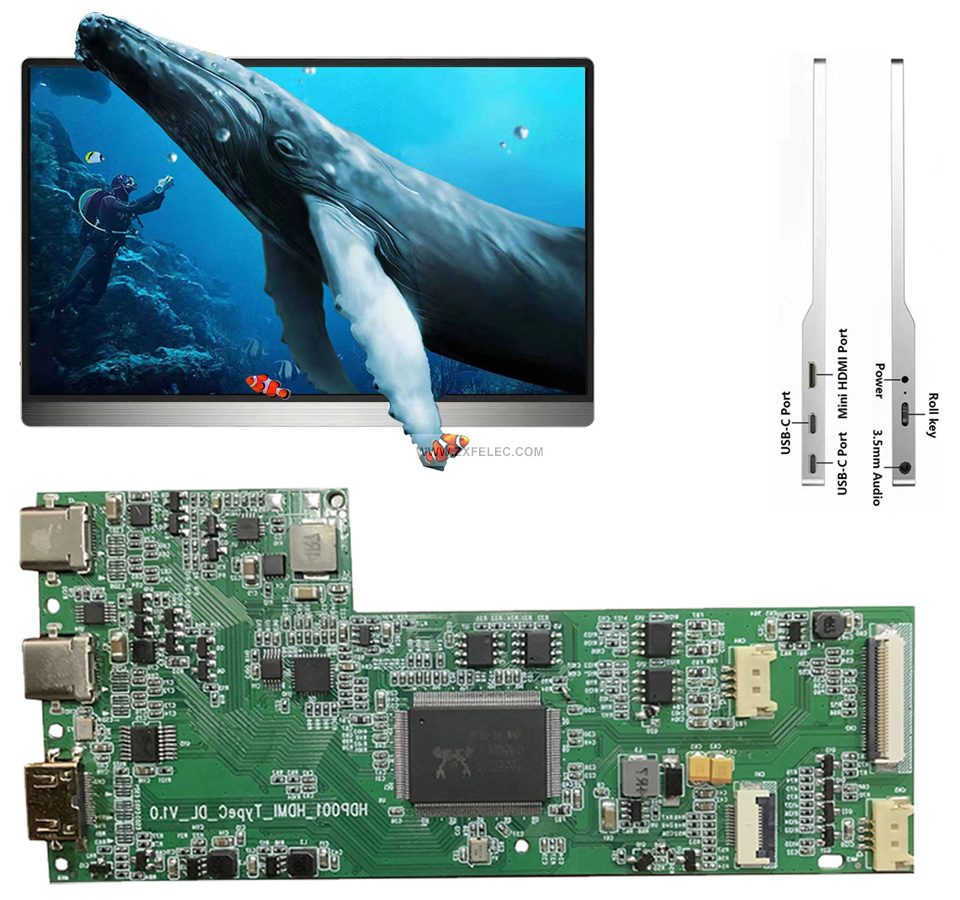 zxfhmi portable diaplay solution rtd2555h-high definetion screen