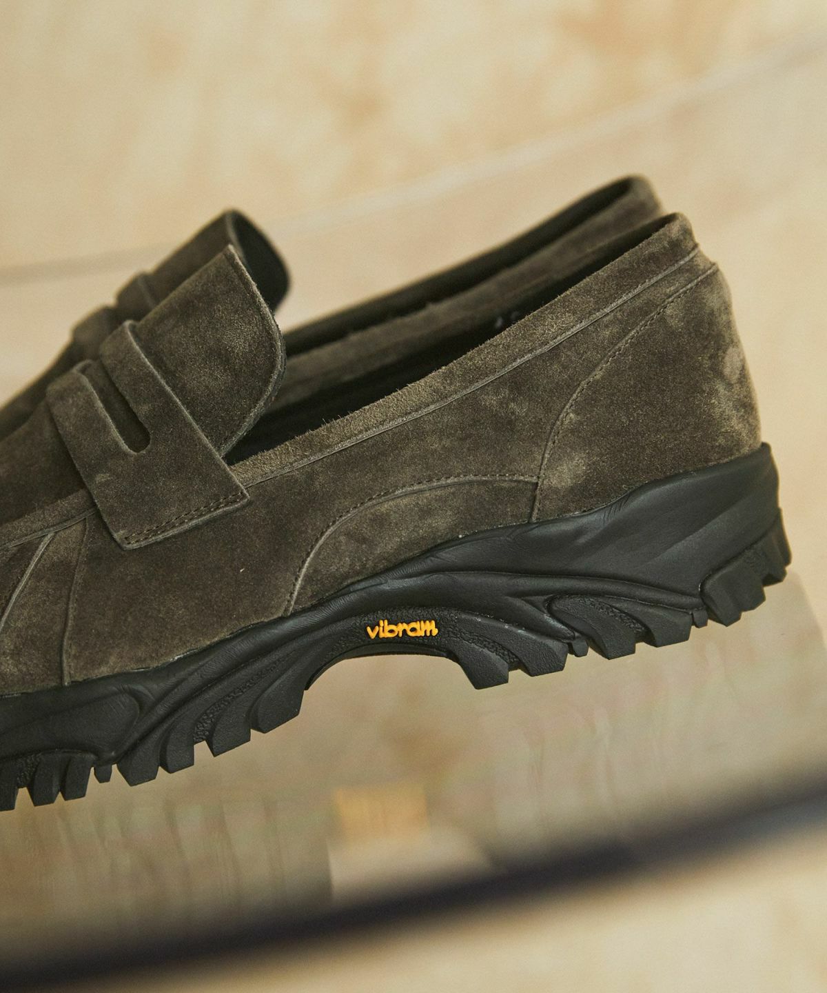 Vibram × OPENING ACT] ボリュームVIBRAMソールリアルレザースウェード