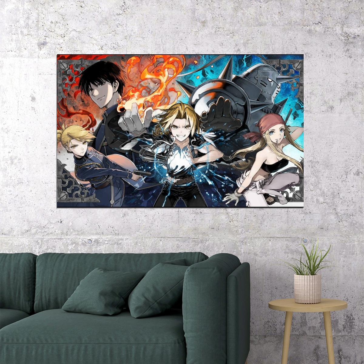 Poster - Fullmetal Alchemist Anime Poster Japanese Animation Wall
