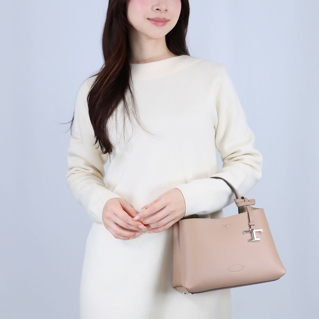 トッズ TODS 2WAYバッグ レザー バッグ Tタイムレス マイクロ