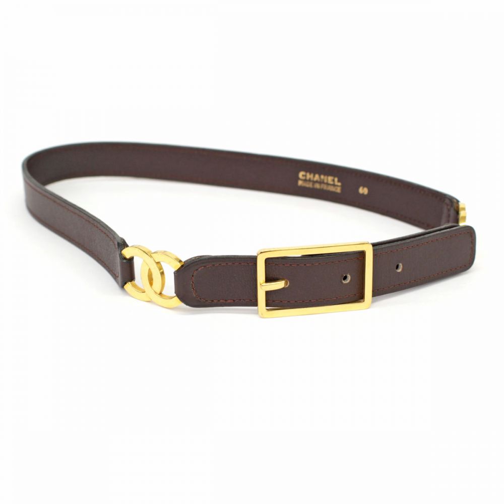 シャネル/ベルト/ココマーク/ゴールド金具/レザー/ブラウンの高価買取