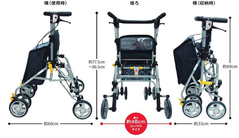 シンフォニー SPスリム 花柄紺 ｜ シルバーカー・歩行器,歩行器・歩行