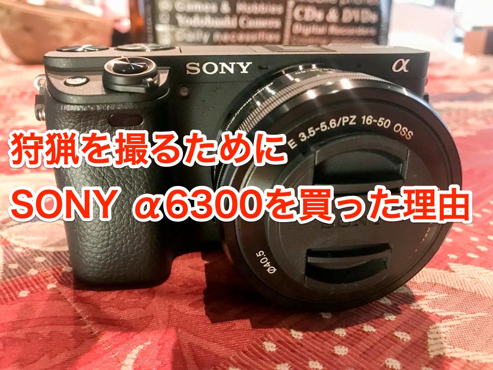ミラーレス一眼》狩猟を撮るためにわたしがソニーα6300を買った理由