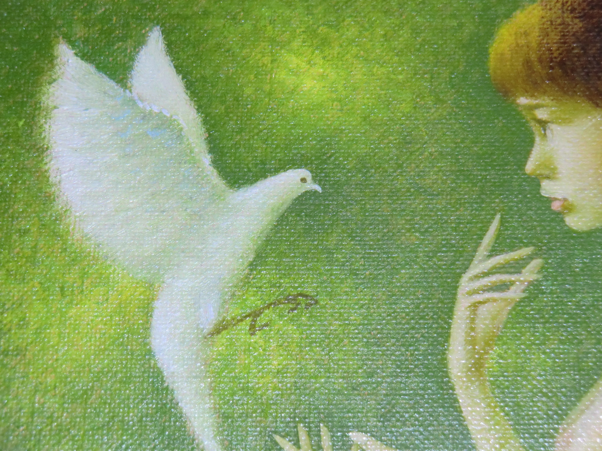 佐藤カツヤ 「語らい」 油彩画 SMサイズ | 八事商事 | 絵画レンタル