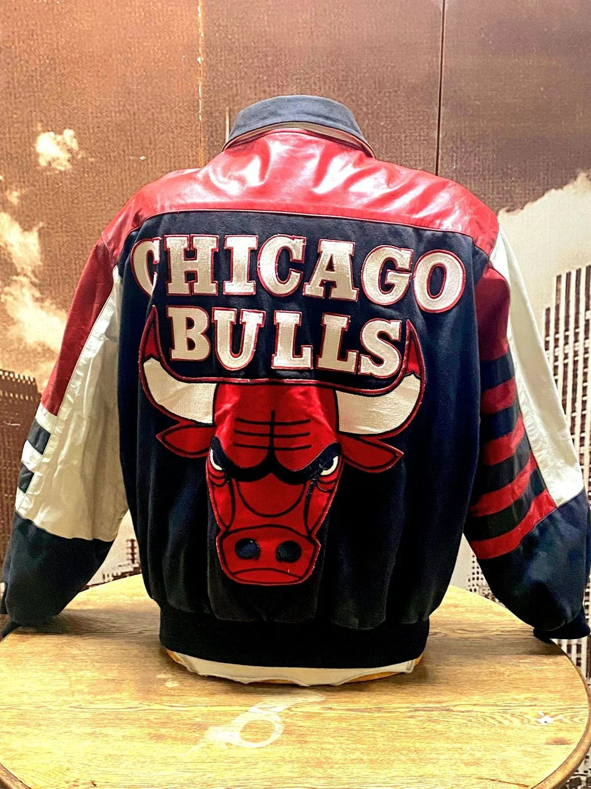 Vintage 90's NBA Chicago Bulls Jeff Hamilton Leather Varsity