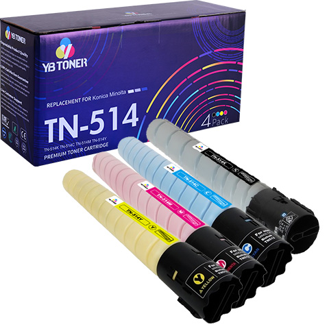Compatible Konica-Minolta TN-514 Toner Cartridge Set of 4