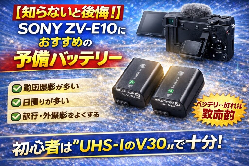 知らないと後悔】SONY ZV-E10におすすめのアクセサリー完全ガイド