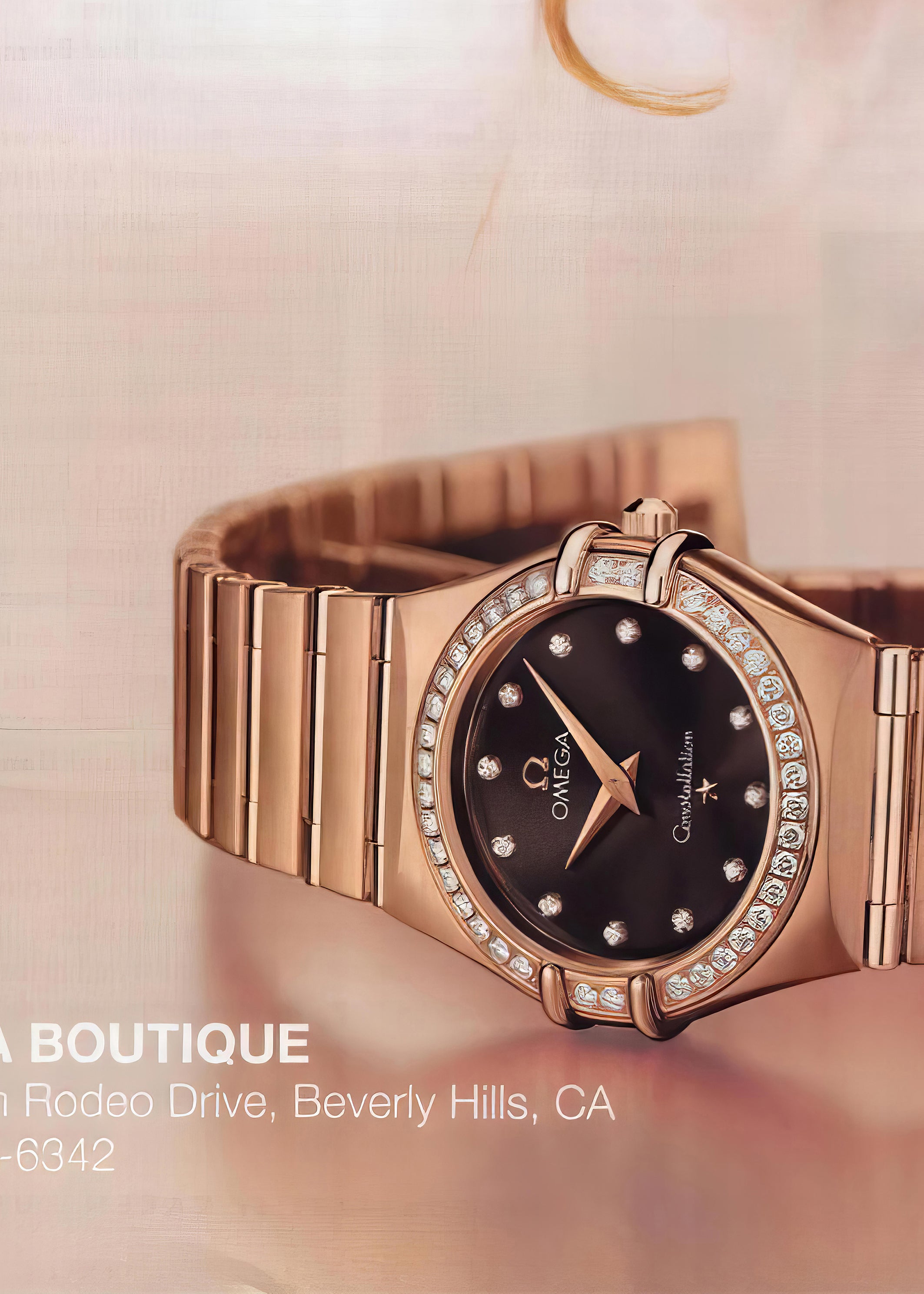 Omega Nicole Kidman Watch Advertising Poster, Vintage Design