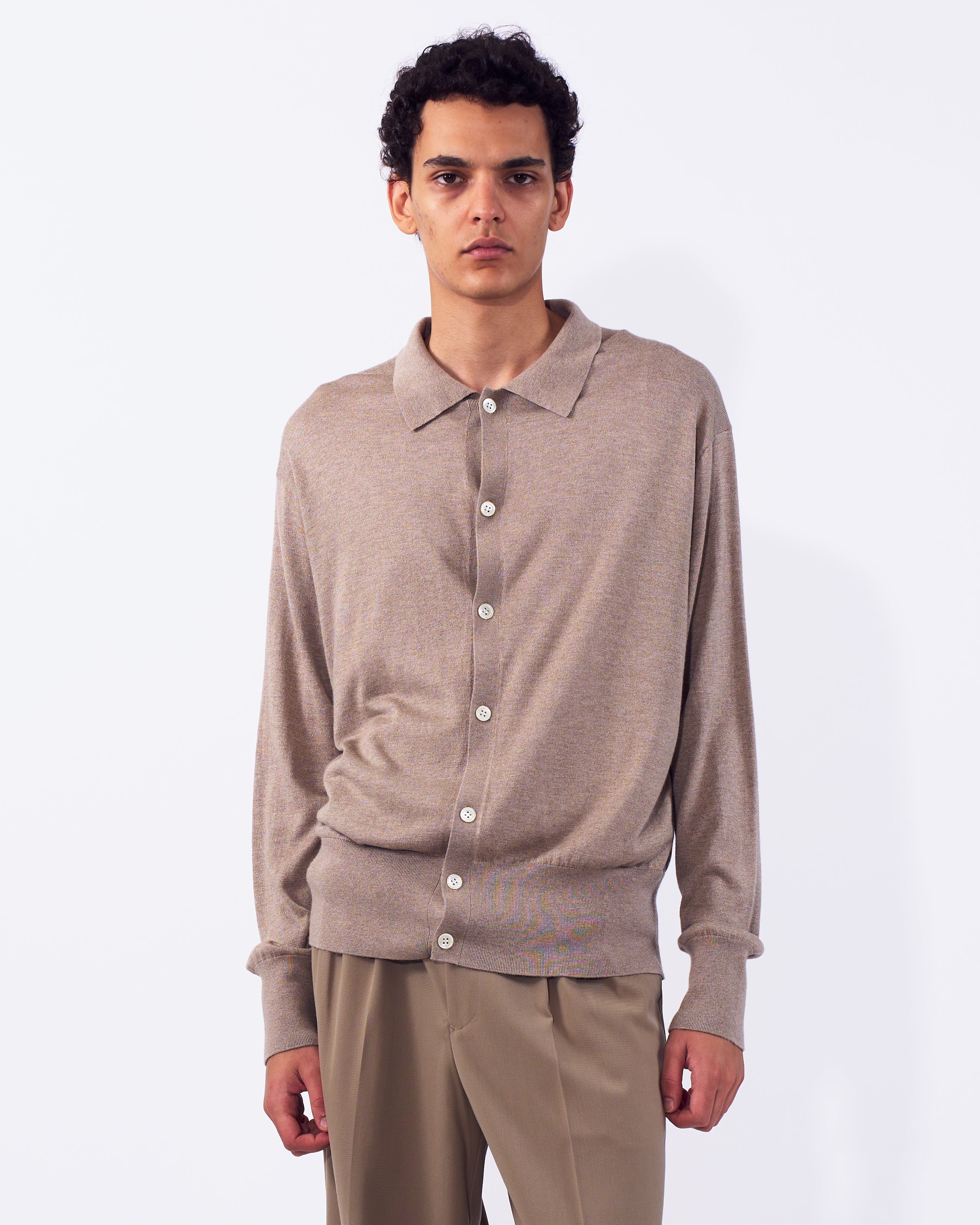 Silk Cashmere Knit Shirt | YOKE Official Website