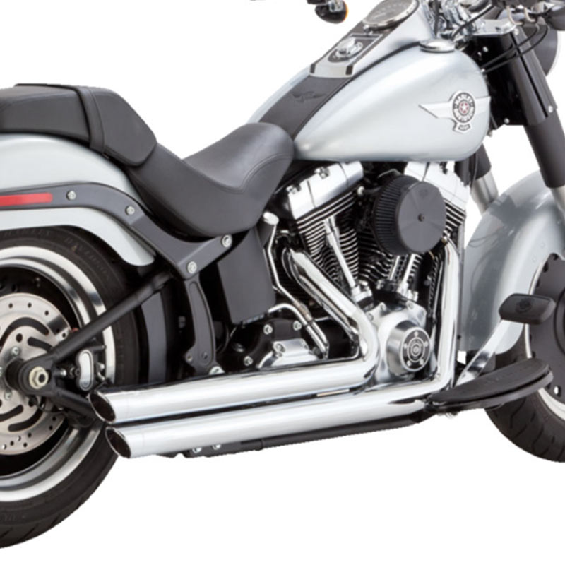 ビッグショット スタッガード フルエキゾーストマフラー クローム