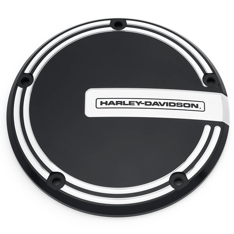 ハーレー純正□エンパイア ダービーカバー ブラックアノダイズマシン