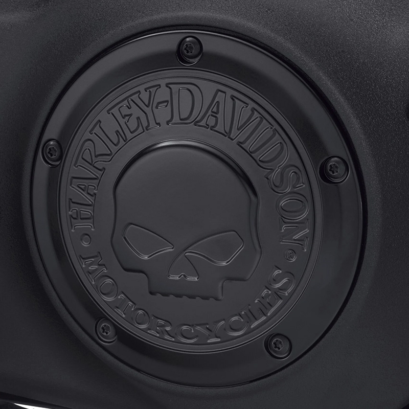 ハーレー純正□ ダービーカバー ウィリーG スカル ブラック 【99-17年