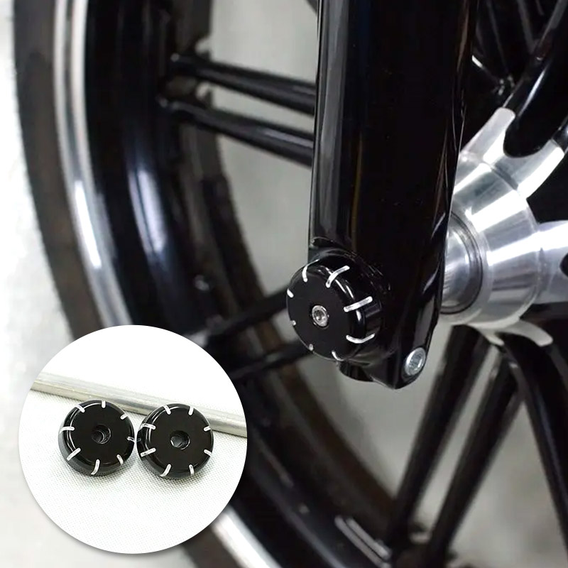 ハーレー純正□ フロントアクスルナットカバー グロスブラック 【23年