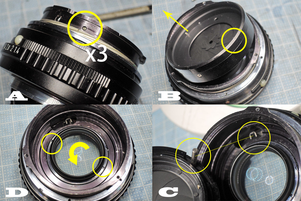 ペンタックス「smc PENTAX-M 50mm F1.4」分解清掃・バルサム切れ修理