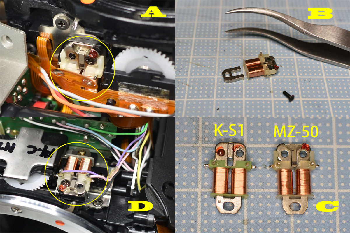 ペンタックス K-S1 撮影画像が真っ暗になる黒死病の修理 | ヨッシーハイム
