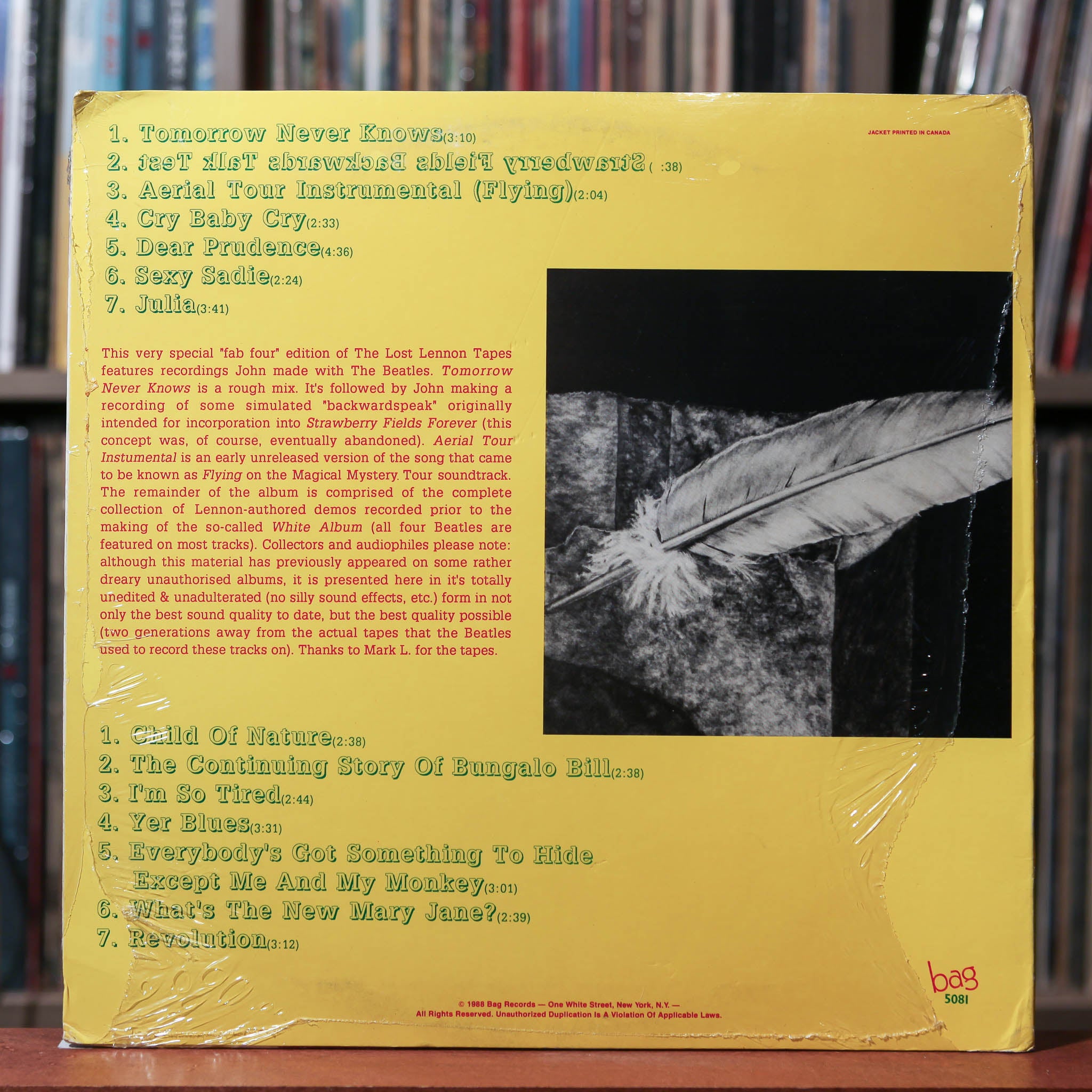 John Lennon - The Lost Lennon Tapes Number 9 - 1989 Bag Records SEALED
