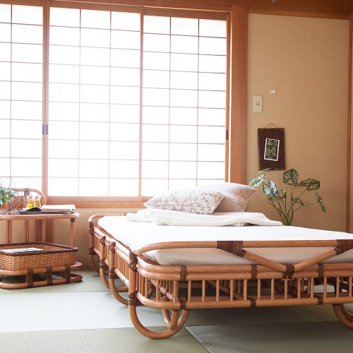 ベッド（シングル） B-1200-S-WN ｜ 籐家具・ラタン家具の製造・販売