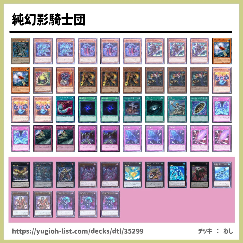純幻影騎士団遊戯王デッキレシピ幻影騎士団（ファントムナイツ