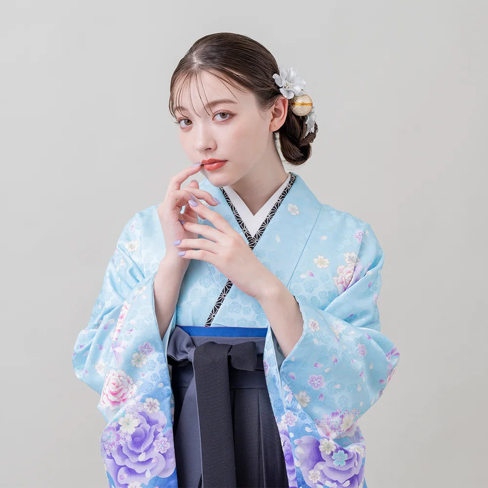 h6505】【レンタル】二尺袖きもの 2点セット (二尺袖 / 長襦袢) 袴