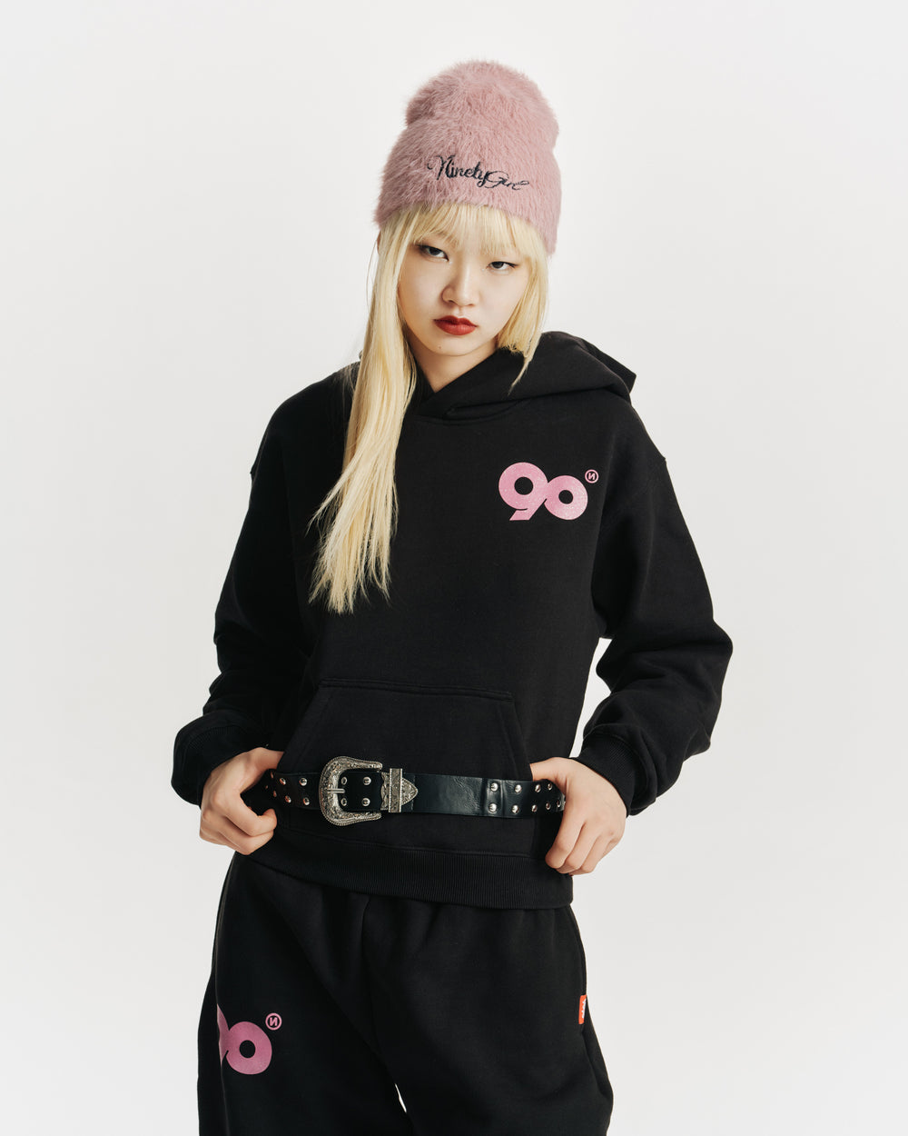 90 Logo Original Cropped Hoodie 【9090 girl】 – YZ