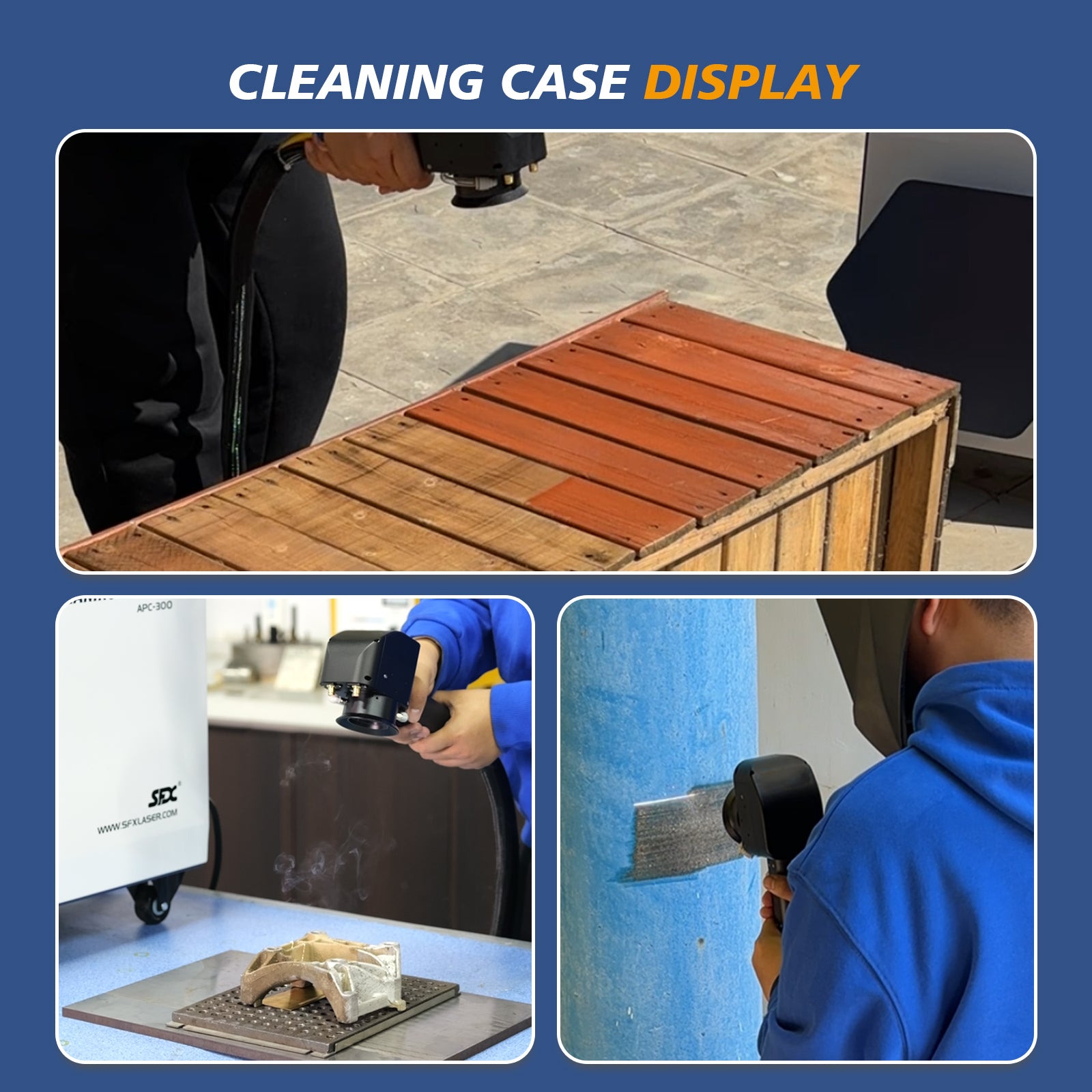 ZAC 300W 500W P-Series Laser Cleaning Machine 110-220V Air-cooled