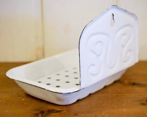 ホーロー ソープディッシュ アンティーク風琺瑯 – Heartful Country