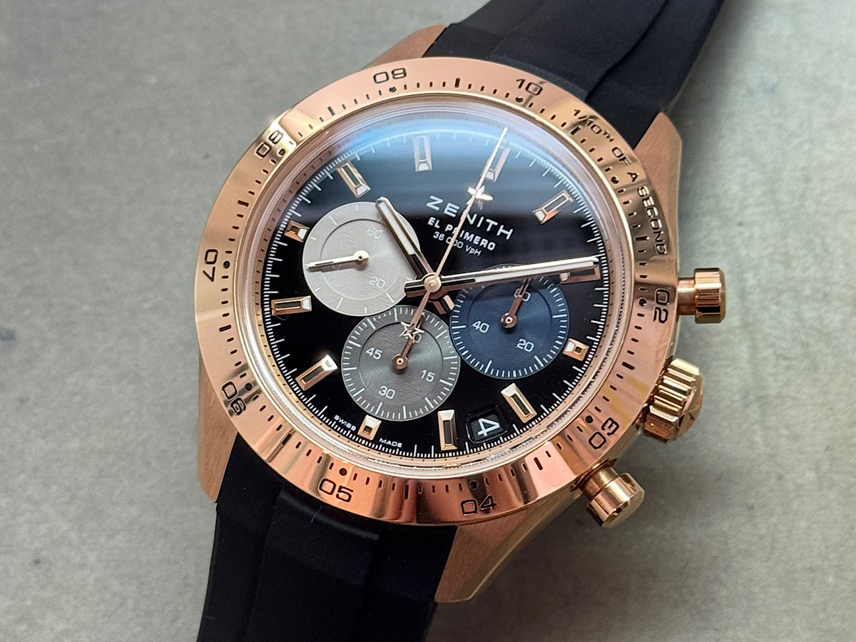 ゴールド時計」の常識を覆す一本。ゼニスのローズゴールド×ラバーが
