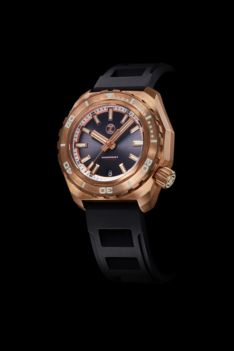 Hammerhead 2 1000m Bronze 'Slate Grey' ETA2892 – Zelos Watches