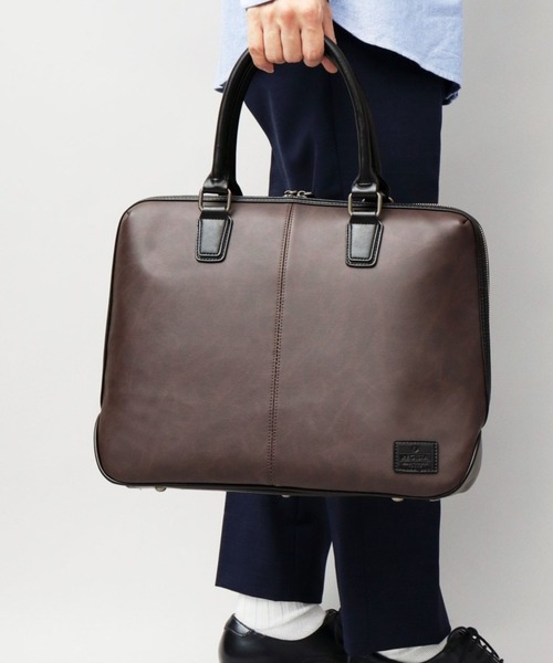 REGiSTA（レジスタ） ビジネスバッグ レザー調 自立式 スクエア