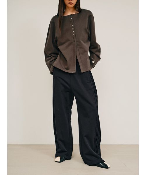 null.（ヌル） カーディガン コクーンスウェットカーディガン